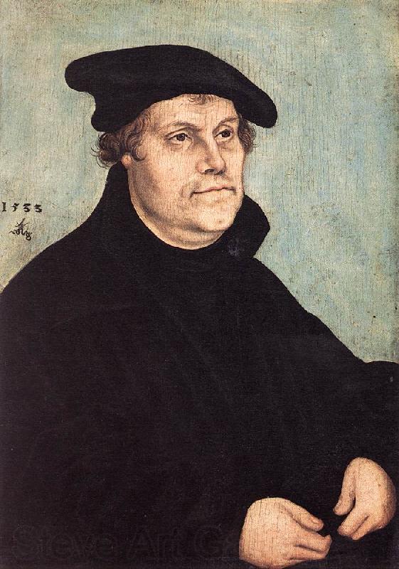 CRANACH, Lucas the Elder Portrait of Martin Luther dfg Norge oil painting art